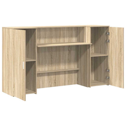 Receptiebalie 180X50X103,5 Cm Bewerkt Hout Kleurig 180 x 50 x 103.5 cm