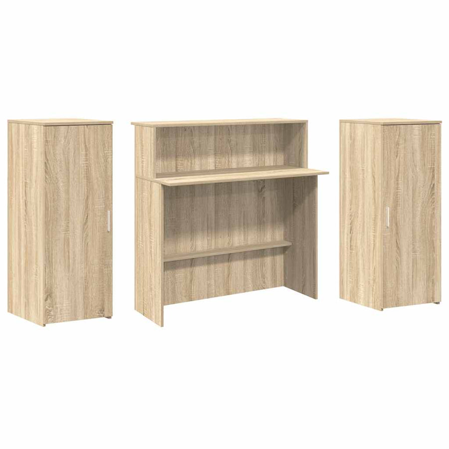 Receptiebalie 180X50X103,5 Cm Bewerkt Hout Kleurig 180 x 50 x 103.5 cm