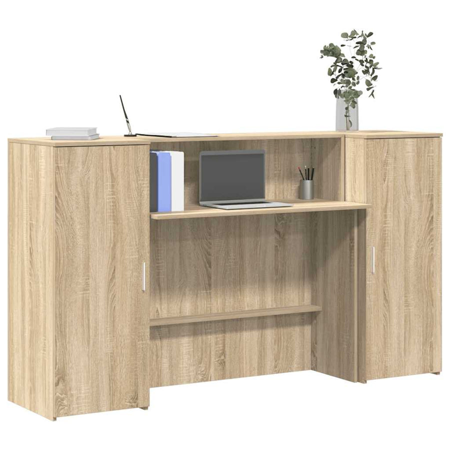 Receptiebalie 180X50X103,5 Cm Bewerkt Hout Kleurig 180 x 50 x 103.5 cm