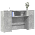 Receptiebalie 180x50x103.5 cm bewerkt hout grijs