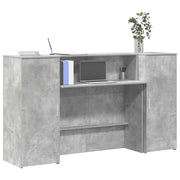 Receptiebalie 180x50x103.5 cm bewerkt hout grijs