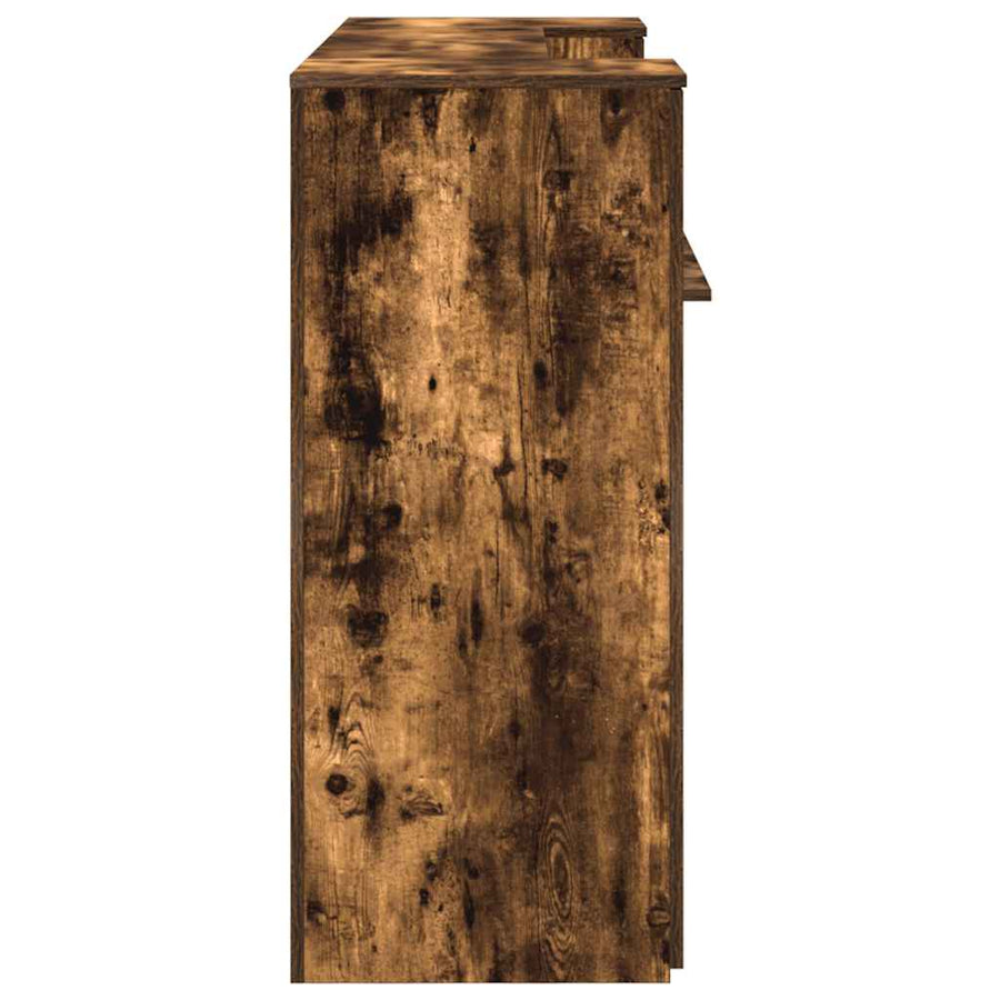 Receptiebalie 180x50x103,5 cm bewerkt hout gerookt eikenkleurig