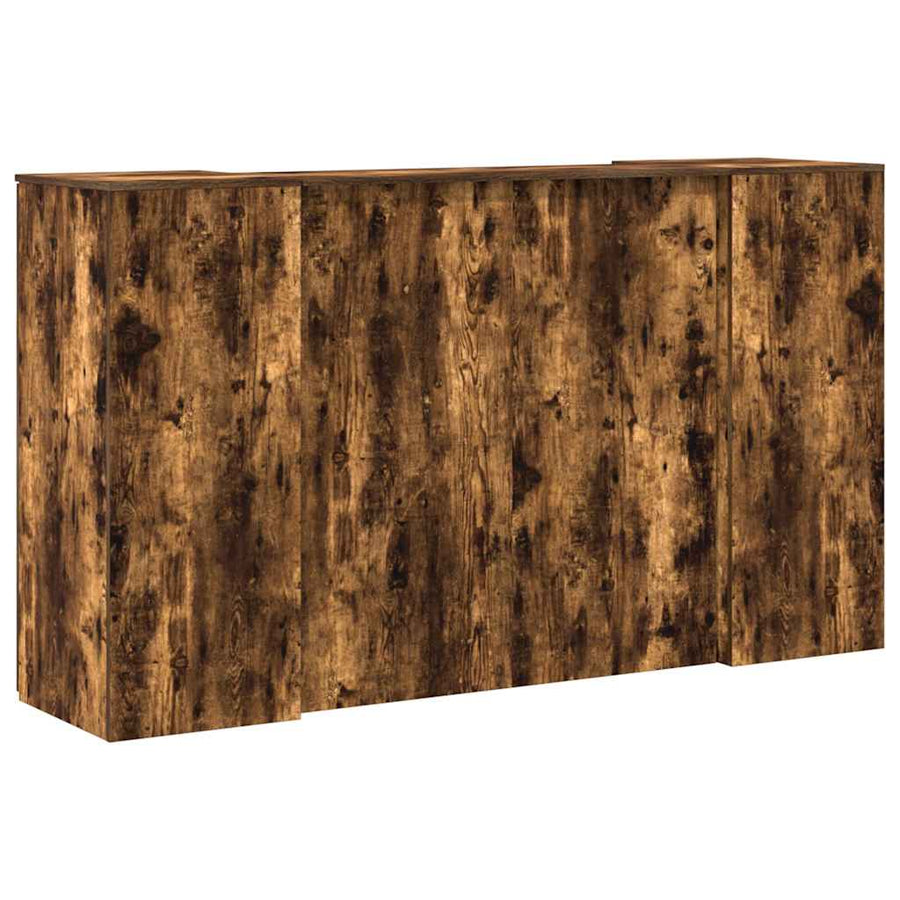 Receptiebalie 180x50x103,5 cm bewerkt hout gerookt eikenkleurig