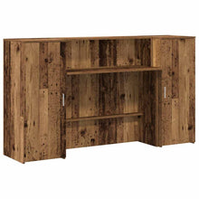 Receptiebalie 180x50x103,5 cm bewerkt hout oud houtkleurig