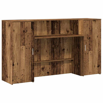 Receptiebalie 180x50x103,5 cm bewerkt hout oud houtkleurig
