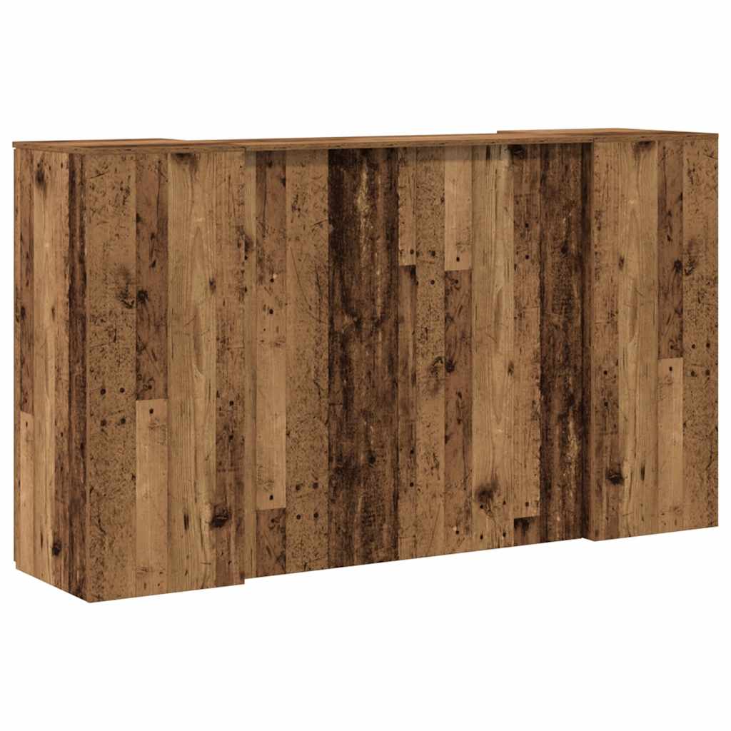 Receptiebalie 180x50x103,5 cm bewerkt hout oud houtkleurig