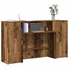Receptiebalie 180x50x103,5 cm bewerkt hout oud houtkleurig