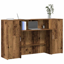 Receptiebalie 180x50x103,5 cm bewerkt hout oud houtkleurig