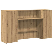 Receptiebalie 180X50X103,5Cm Bewerkt Hout Artisanaal Eikenkleur 180 x 50 x 103.5 cm artisanaal eikenkleurig