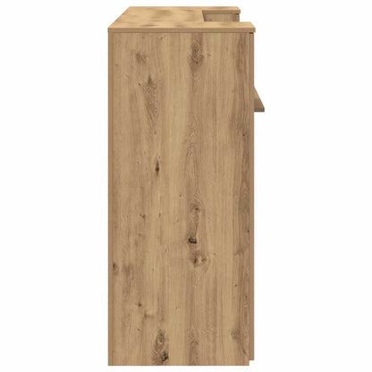 Receptiebalie 180X50X103,5Cm Bewerkt Hout Artisanaal Eikenkleur 180 x 50 x 103.5 cm artisanaal eikenkleurig