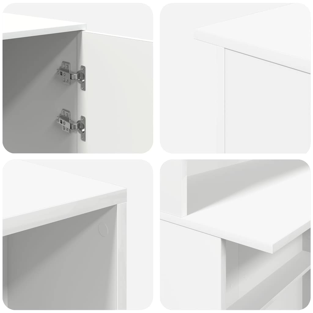 Receptiebalie 200x50x103,5 cm bewerkt hout wit