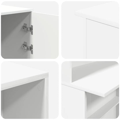 Receptiebalie 200x50x103,5 cm bewerkt hout wit