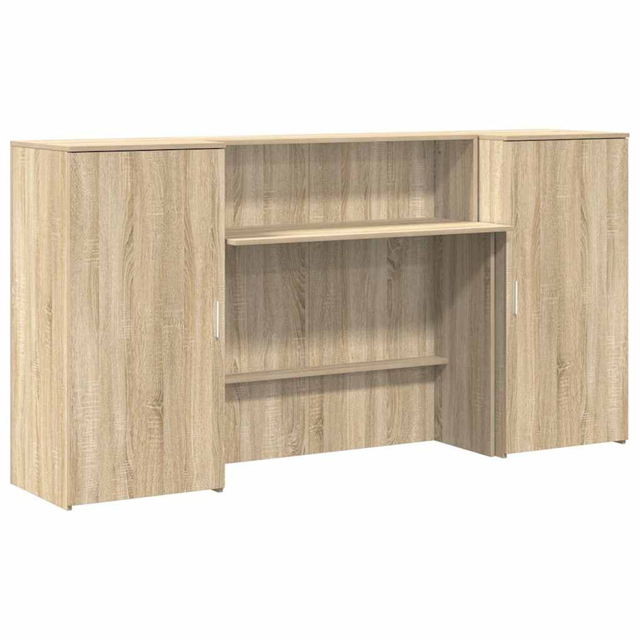 Receptiebalie 200x50x103,5 cm bewerkt hout sonoma eikenkleurig