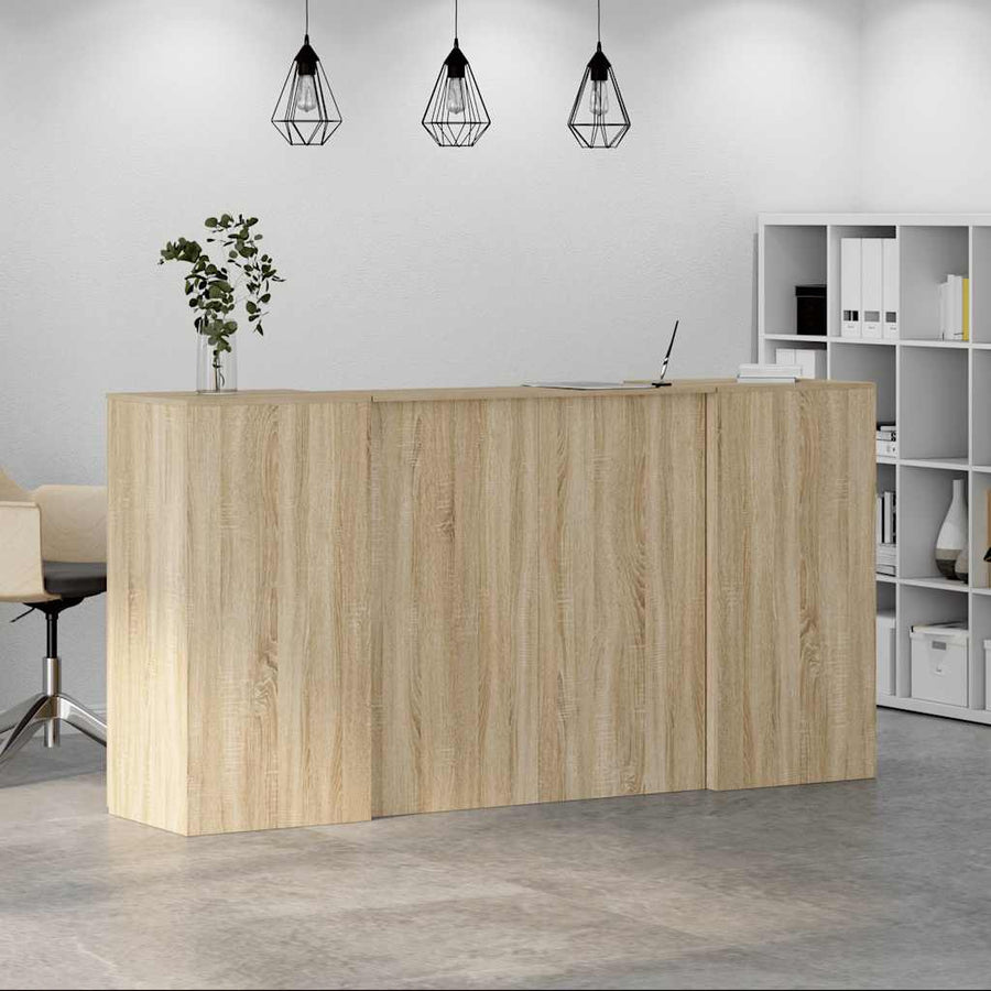 Receptiebalie 200x50x103,5 cm bewerkt hout sonoma eikenkleurig