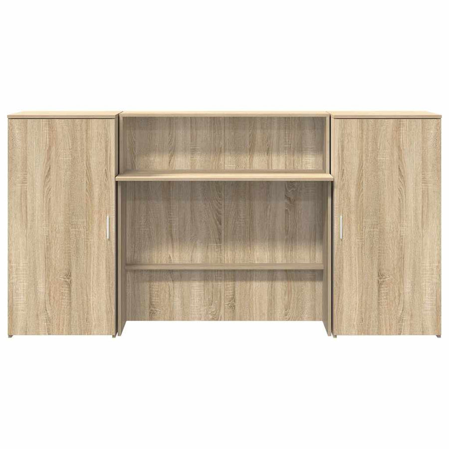Receptiebalie 200x50x103,5 cm bewerkt hout sonoma eikenkleurig