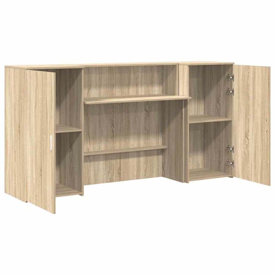 Receptiebalie 200x50x103,5 cm bewerkt hout sonoma eikenkleurig