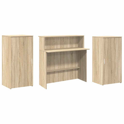 Receptiebalie 200x50x103,5 cm bewerkt hout sonoma eikenkleurig