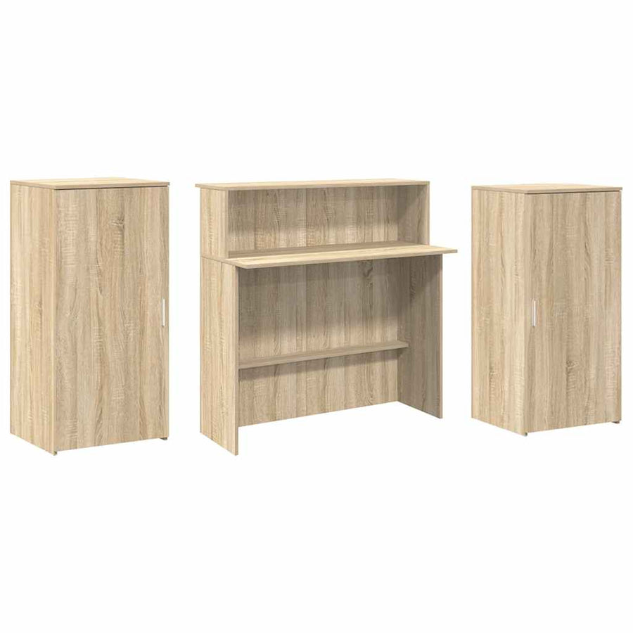 Receptiebalie 200x50x103,5 cm bewerkt hout sonoma eikenkleurig