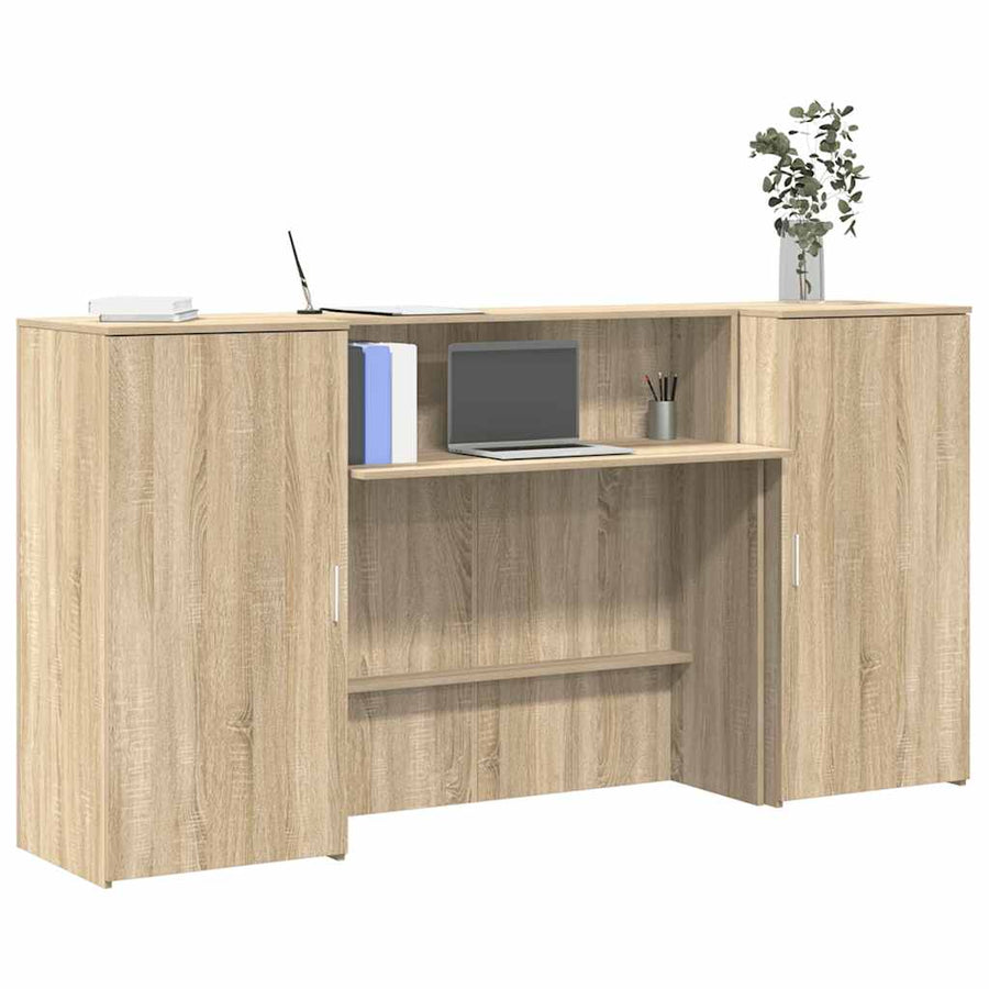 Receptiebalie 200x50x103,5 cm bewerkt hout sonoma eikenkleurig