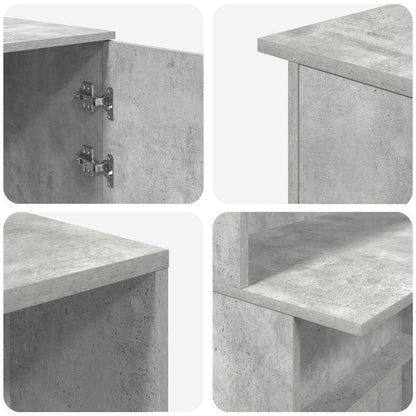 Receptiebalie 200x50x103,5 cm bewerkt hout betongrijs