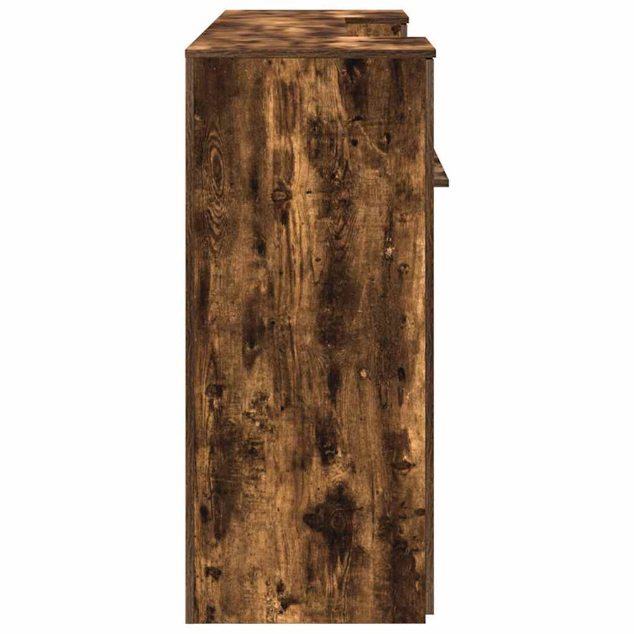 Receptiebalie 200x50x103,5 cm bewerkt hout gerookt eikenkleurig