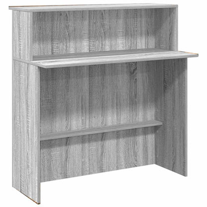Receptiebalie 200X50X103,5 Cm Bewerkt Hout Eiken 200 x 50 x 103.5 cm Grijs sonoma