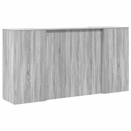 Receptiebalie 200X50X103,5 Cm Bewerkt Hout Eiken 200 x 50 x 103.5 cm Grijs sonoma