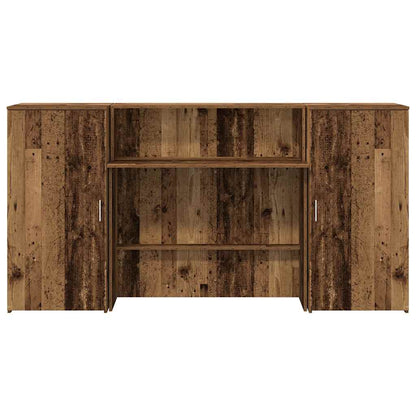 Receptiebalie 200X50X103,5 Cm Bewerkt Hout Kleurig 200 x 50 x 103.5 cm Oud hout