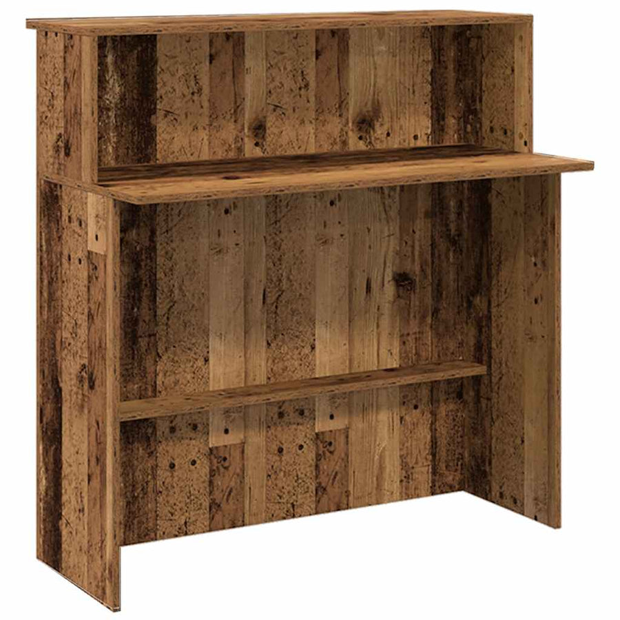 Receptiebalie 200X50X103,5 Cm Bewerkt Hout Kleurig 200 x 50 x 103.5 cm Oud hout