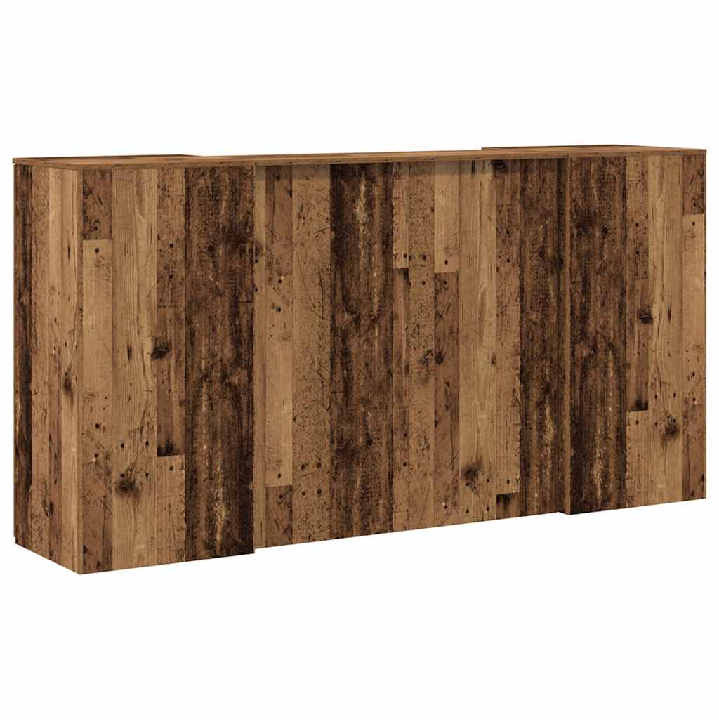 Receptiebalie 200X50X103,5 Cm Bewerkt Hout Kleurig 200 x 50 x 103.5 cm Oud hout