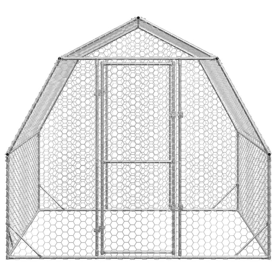 Kippenren 2,5x2x2,25 m gegalvaniseerd staal