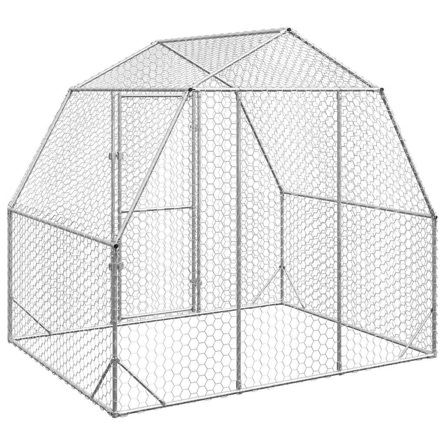 Kippenren 2,5x2x2,25 m gegalvaniseerd staal