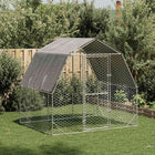 Kippenren 2,5x2x2,25 m gegalvaniseerd staal met dak