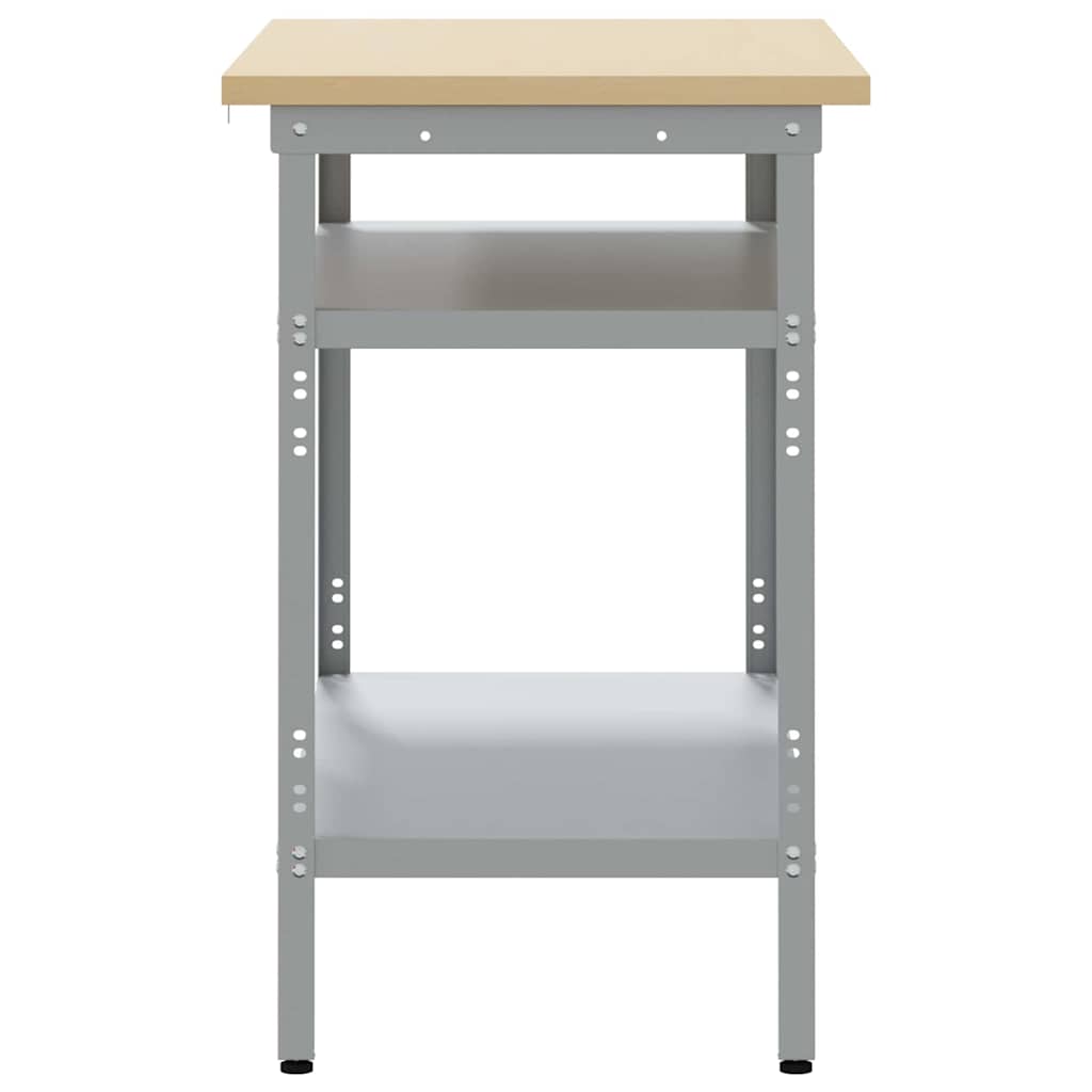 Werktafel met plank Grijs 100 x 55 x 85 cm Gepoedercoat staal