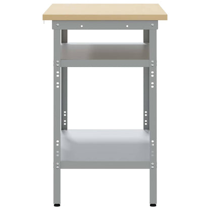 Werktafel met plank Grijs 100 x 55 x 85 cm Gepoedercoat staal
