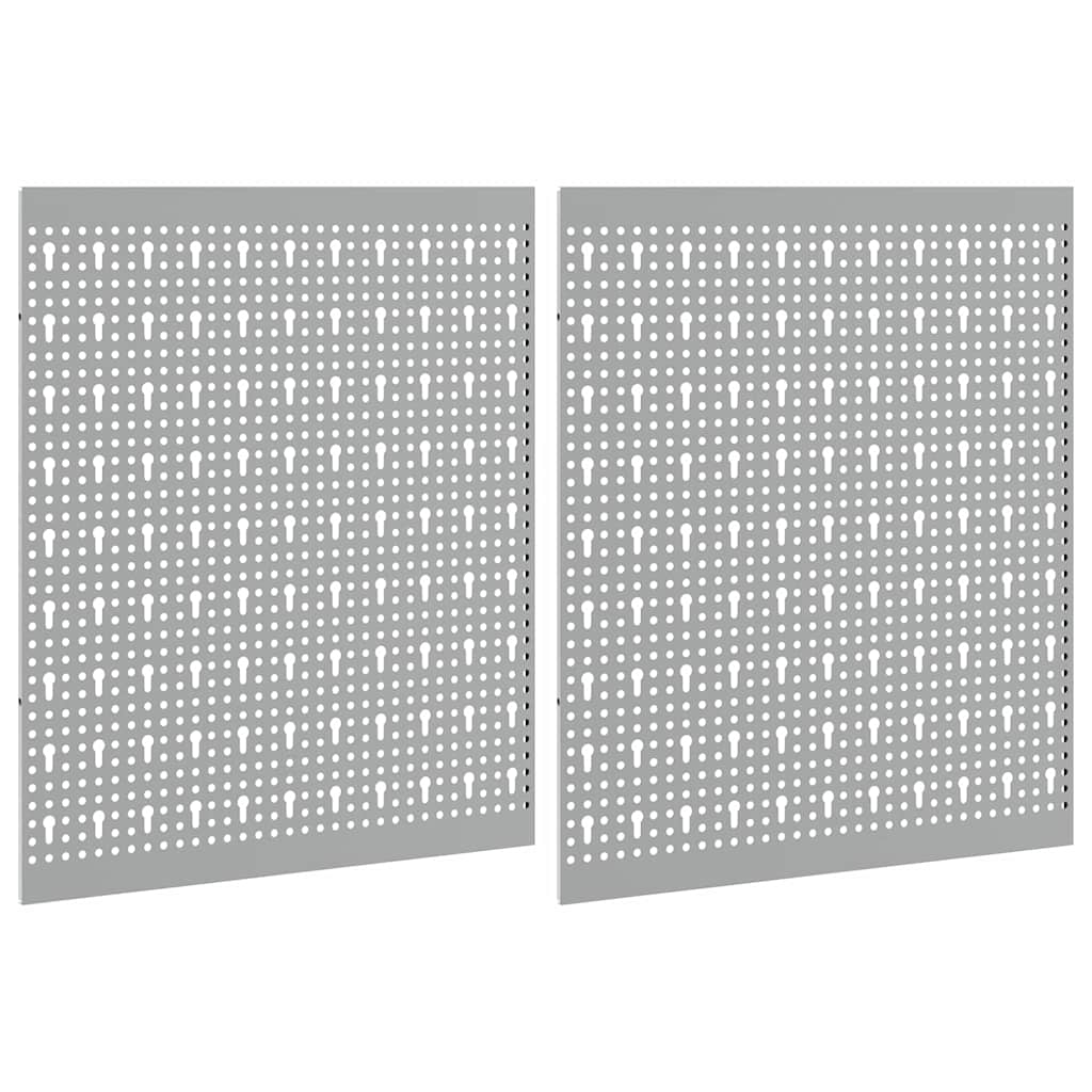 Gereedschap Wandpaneel 2 pcs Grijs 100 x 1 x 60 cm