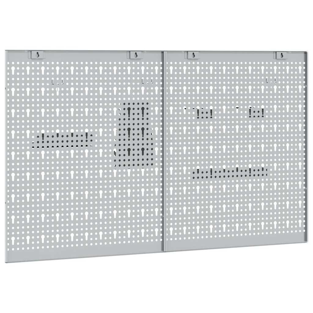 Gereedschap Wandpaneel 2 pcs Grijs 100 x 1 x 60 cm