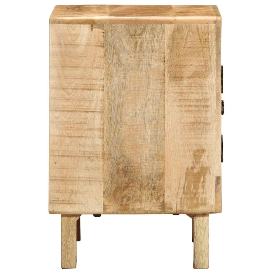 Nachtkastje 40x32x46 cm massief ruw mangohout