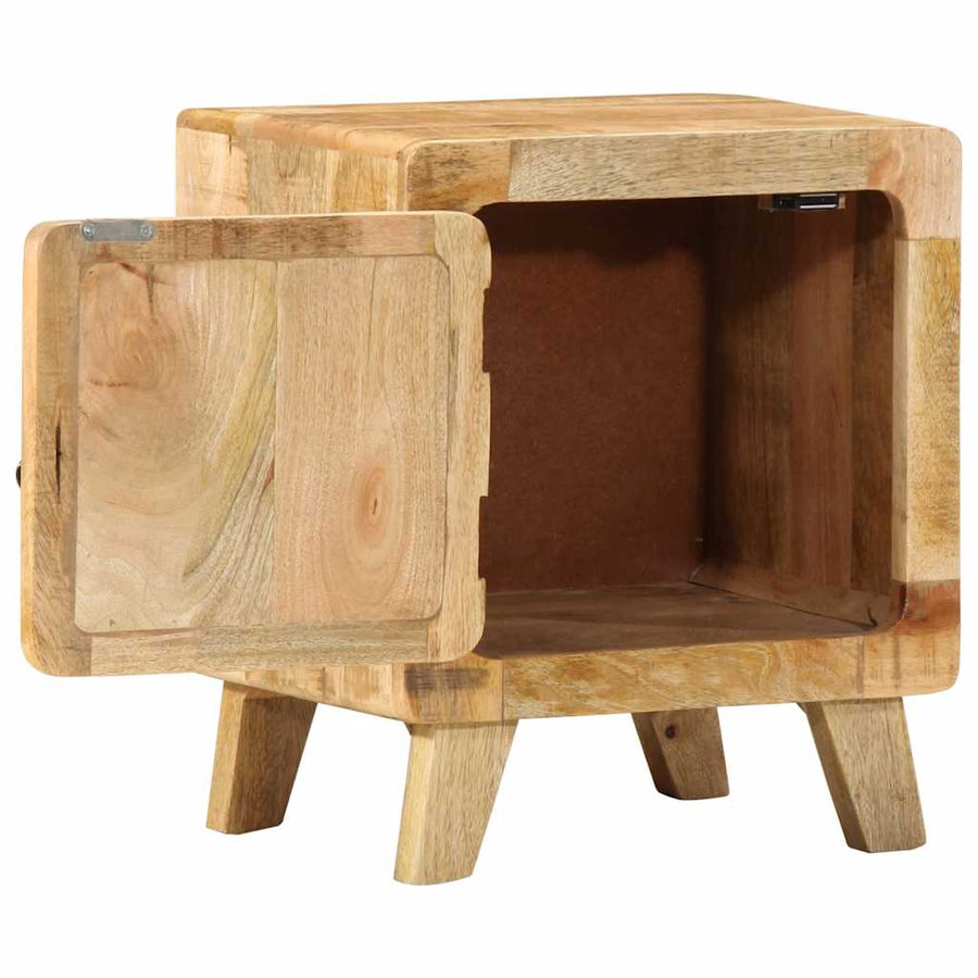 Nachtkastje 40x32x46 cm massief ruw mangohout