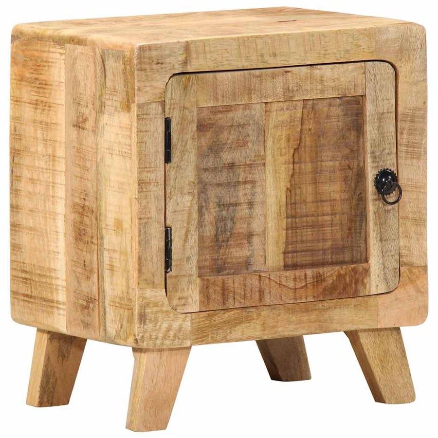 Nachtkastje 2 st 40x32x46 cm massief hout ruw mangohout