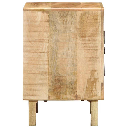 Nachtkastje 2 st 40x32x46 cm massief hout ruw mangohout