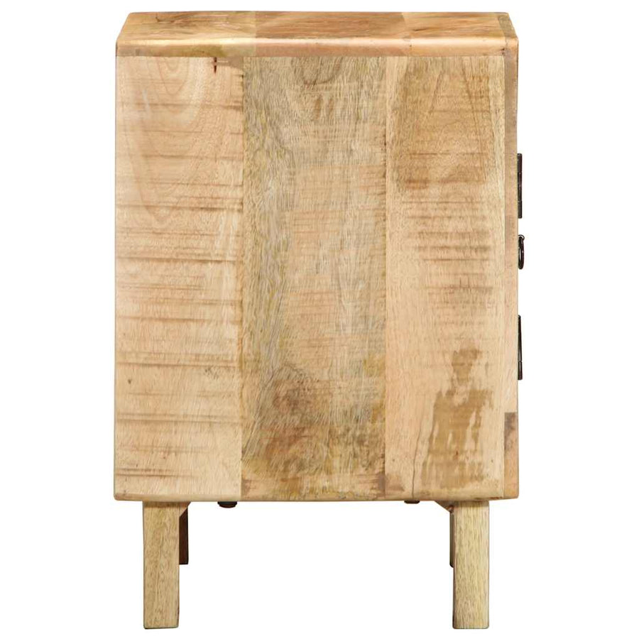 Nachtkastje 2 st 40x32x46 cm massief hout ruw mangohout