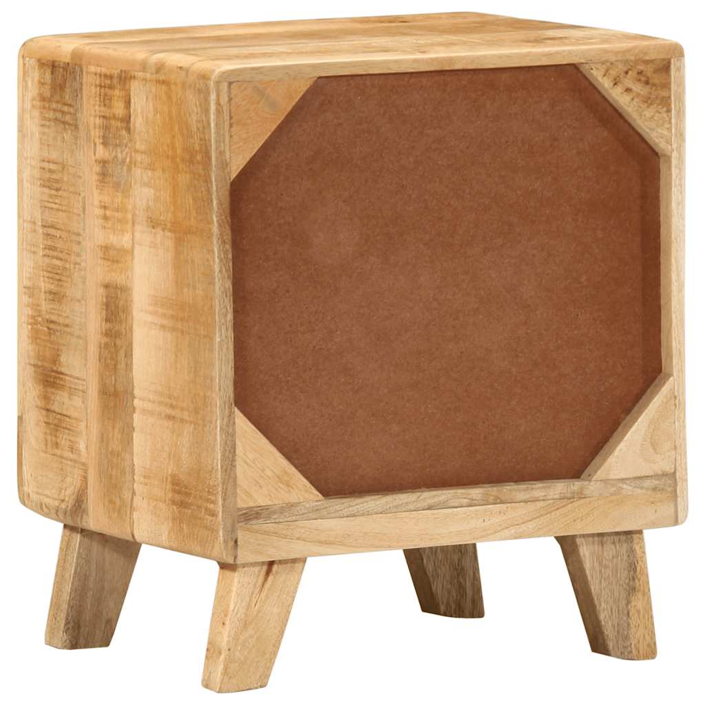 Nachtkastje 2 st 40x32x46 cm massief hout ruw mangohout
