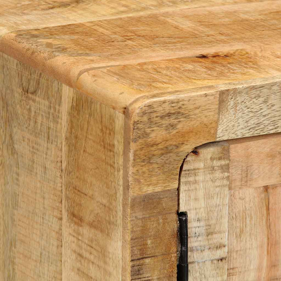 Nachtkastje 2 st 40x32x46 cm massief hout ruw mangohout