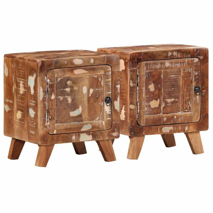 Nachtkastje 2 st 40x32x46 cm massief gerecycled hout