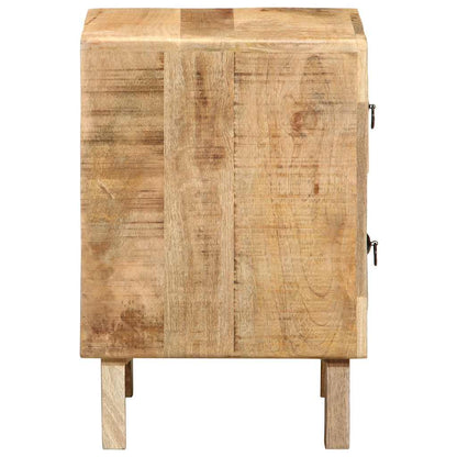 Nachtkastje 40x32x46 cm massief ruw mangohout