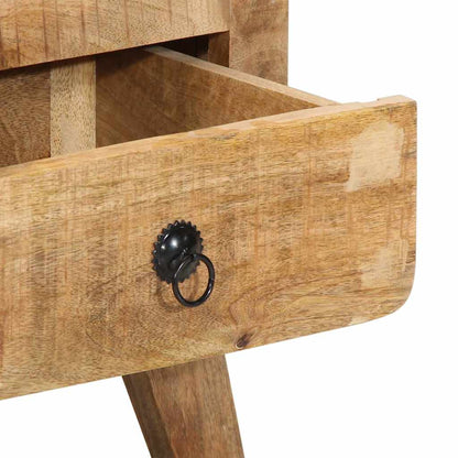 Nachtkastje 40x32x46 cm massief ruw mangohout