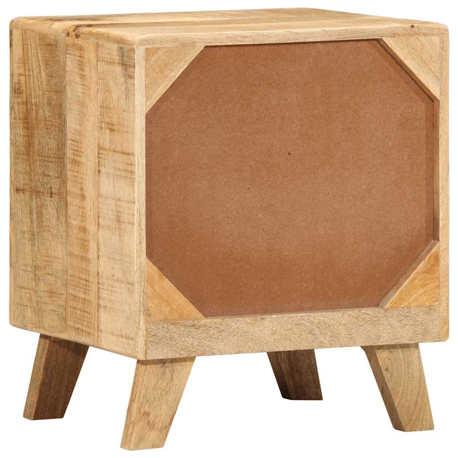 Nachtkastje 2 st 40x32x46 cm massief hout ruw mangohout