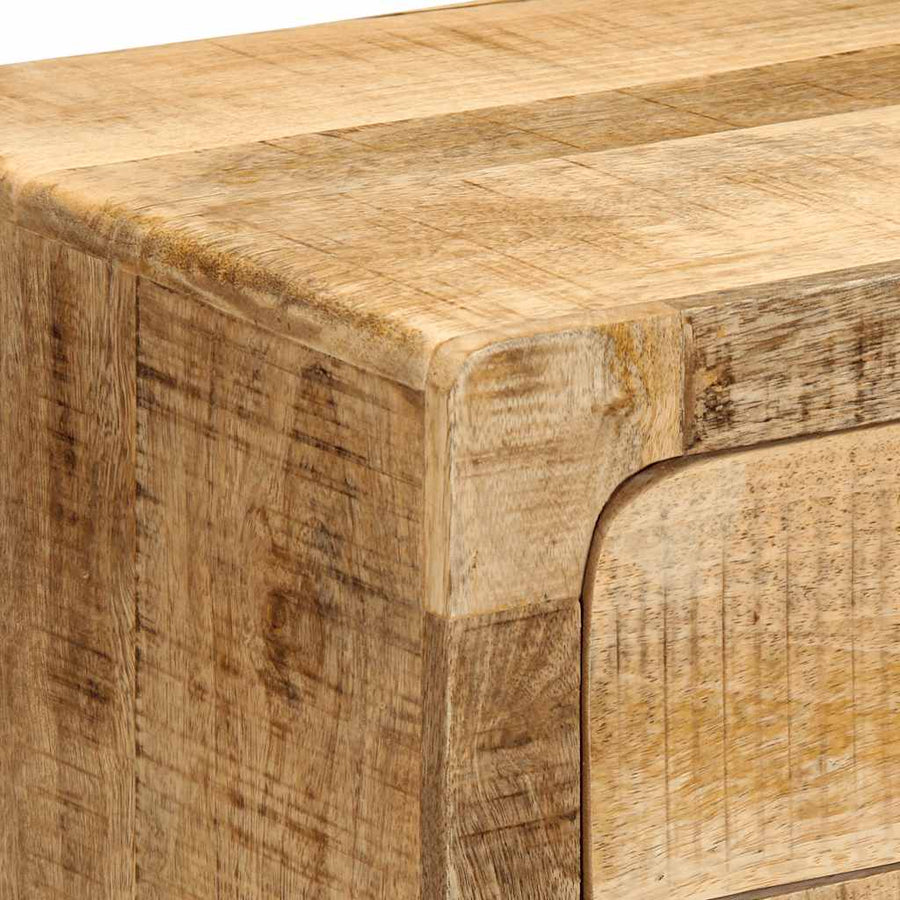 Nachtkastje 2 st 40x32x46 cm massief hout ruw mangohout