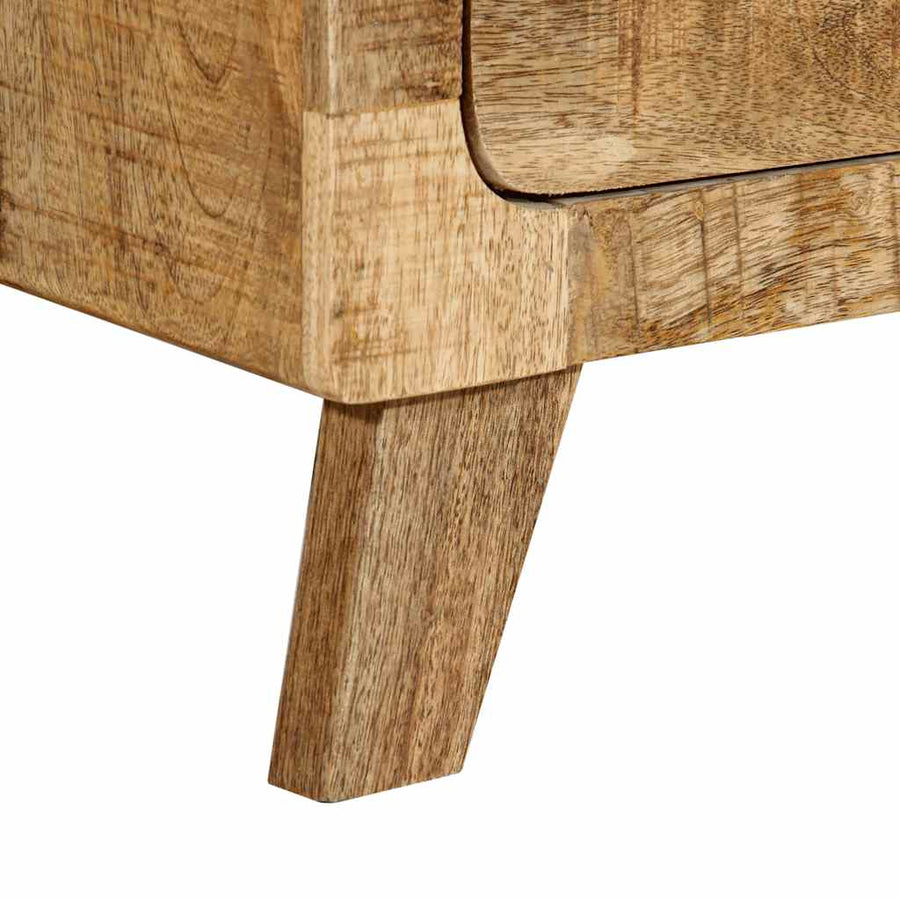 Nachtkastje 2 st 40x32x46 cm massief hout ruw mangohout